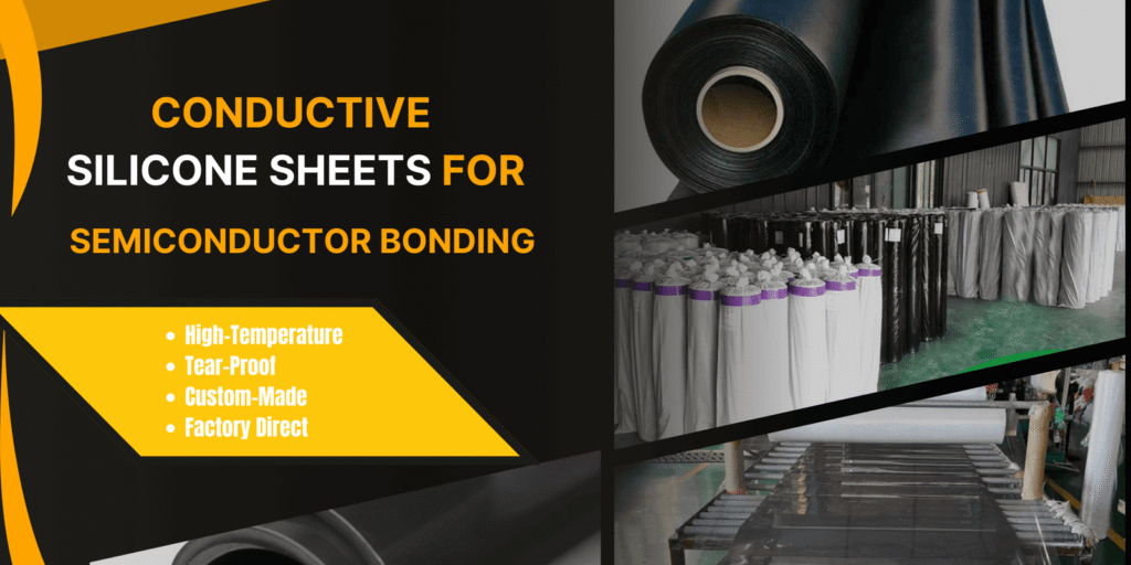 High-temperature conductive silicone sheet roll for semiconductor bonding machine, flexible and tear-proof